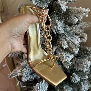 Cult Gaia Gold Athena Heels EU 40